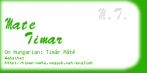 mate timar business card