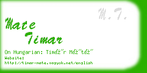 mate timar business card